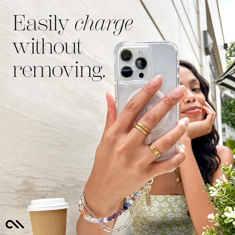 CASE-MATE Phone Charm with Beaded Crystals - Detachable Anti Theft Strap - Hands-Free iPhone Wrist Strap for Women - Phone Chain Wristlet - Fits Galaxy, Pixel and More - Boho Crystal - Image 5